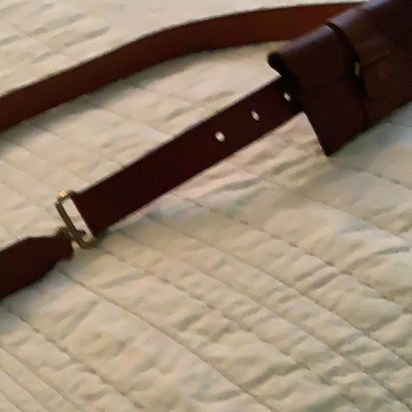 Leather belt with card pouch - Picture 2 of 5